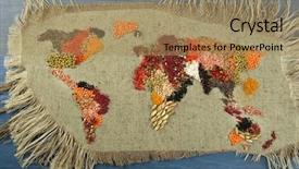  Presentation with spices - PPT theme having africa resources - spices on sackcloth background background and a coral colored foreground