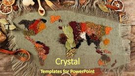  Presentation with spices - Audience pleasing PPT layouts consisting of africa resources - spices on sackcloth background backdrop and a tawny brown colored foreground
