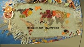  Presentation with spices - Beautiful slide deck featuring africa resources - spices on sackcloth background backdrop and a coral colored foreground