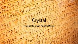  Presentation with egyptian - Slide set featuring africa security - egyptian hieroglyphs on the wall background and a yellow colored foreground