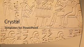  Presentation with egyptian - Colorful slide set enhanced with africa security - egyptian hieroglyphs on the wall backdrop and a coral colored foreground