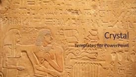  Presentation with egyptian - PPT theme having africa security - egyptian hieroglyphs on the wall background and a yellow colored foreground