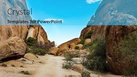  Presentation with rock stone - Slide deck consisting of africa-spitzkoppe-is-picturesque-rock background and a cyan colored foreground