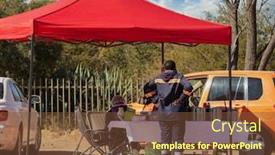  Presentation with street food - Presentation featuring africa-street-food-a-woman background and a tawny brown colored foreground
