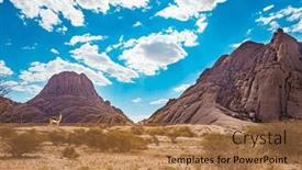  Presentation with granite - Presentation theme having africa-the-namibian-desert-magnificent background and a coral colored foreground