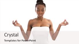  Presentation with women making - Slide deck enhanced with cabbage field on a bright and sunny day background and a tawny brown colored foreground