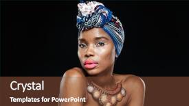  Presentation with black women - Presentation theme with africa women - close-up portrait of an attractive background and a tawny brown colored foreground