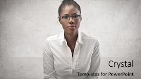  Presentation with black women - Presentation featuring africa women - sitting black girl in white background and a  colored foreground