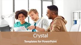  Presentation with design team - Presentation theme enhanced with south african - business and people concept background and a coral colored foreground