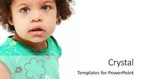  Presentation with african american baby - Presentation theme featuring african american 1 year old background and a white colored foreground