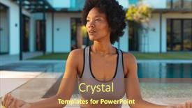  Presentation with active-lifestyle - PPT layouts having african-american-afro-young-woman background and a tawny brown colored foreground