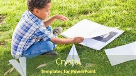  Presentation with fold - Audience pleasing slides consisting of african-american-and-mexican-boy backdrop and a tawny brown colored foreground