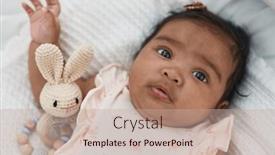  Presentation with african american baby - Presentation enhanced with african-american-baby-lying background and a coral colored foreground