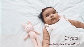  Presentation with african american baby - Theme consisting of african-american-baby-lying background and a lemonade colored foreground