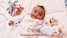  Presentation with african american baby - PPT layouts featuring african-american-baby-lying background and a lemonade colored foreground