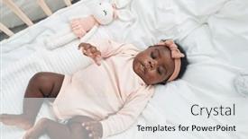  Presentation with african american baby - PPT layouts featuring african-american-baby-lying background and a white colored foreground