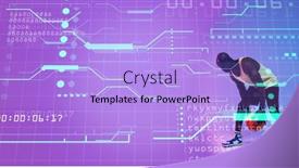  Presentation with african pattern - Presentation design having african-american-bald-basketball-player background and a light blue colored foreground