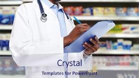  Presentation with african american black couple - Amazing slide set having african-american black doctor man backdrop and a sky blue colored foreground