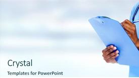  Presentation with doctor african - Slides featuring african-american black doctor woman background and a  colored foreground