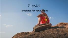  Presentation with contemplating - Theme having african american black woman sitting and relaxing on a natural coastal rock high up contemplating the sea against a blue sky background and a teal colored foreground