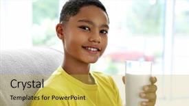  Presentation with generational african american culture - Amazing presentation theme having african american boy drinking milk backdrop and a yellow colored foreground