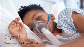  Presentation with african american patient - Presentation theme with african-american-boy-patient background and a coral colored foreground