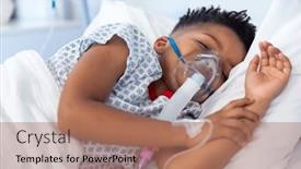  Presentation with african american patient - Slides with african-american-boy-patient background and a coral colored foreground