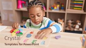  Presentation with maths - PPT layouts enhanced with african-american-boy-playing background and a lemonade colored foreground