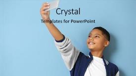  Presentation with breastfeeding and african american - Cool new presentation theme with african american boy with cellphone backdrop and a light blue colored foreground