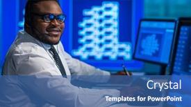  Presentation with african american business - Amazing PPT layouts having african-american-broker-works backdrop and a ocean colored foreground