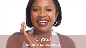 Presentation with african american women - Presentation design consisting of african-american business woman background and a coral colored foreground