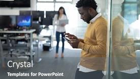  Presentation with social distancing - Beautiful PPT theme featuring african-american-businessman-working backdrop and a gray colored foreground