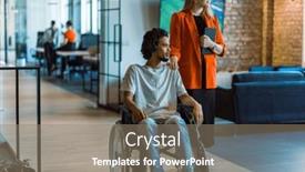  Presentation with african american business - Slides having african-american-businessman and a gray colored foreground