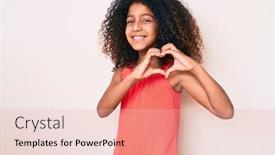  Presentation with american heart - Amazing slide deck having african-american-child-with-curly backdrop and a lemonade colored foreground