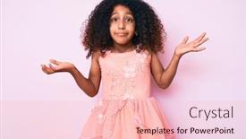  Presentation with curly hair - PPT layouts enhanced with african-american-child-with-curly background and a lemonade colored foreground