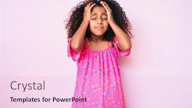  Presentation with curly hair - Presentation design with african-american-child-with-curly background and a lemonade colored foreground
