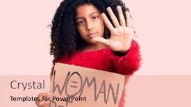  Presentation with woman child - Amazing presentation design having african-american-child-with-curly backdrop and a coral colored foreground
