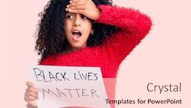  Presentation with black lives matter - Beautiful presentation theme featuring african-american-child-with-curly backdrop and a lemonade colored foreground