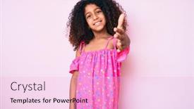  Presentation with hair dress - Cool new presentation theme with african-american-child-with-curly backdrop and a lemonade colored foreground