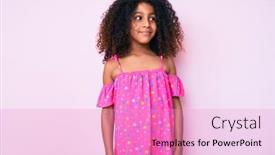 Presentation with hair dress - Colorful presentation enhanced with african-american-child-with-curly backdrop and a lilac colored foreground