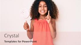  Presentation with curly hair - Slide set featuring african-american-child-with-curly background and a coral colored foreground