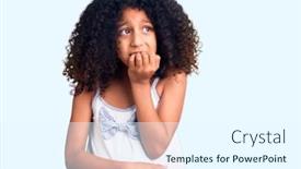  Presentation with child anxiety - Presentation theme consisting of african-american-child-with-curly background and a white colored foreground