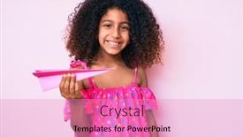  Presentation with curly hair - Slide deck having african-american-child-with-curly background and a coral colored foreground