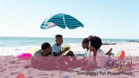  Presentation with children talking - Presentation consisting of african-american-children-talking background and a  colored foreground
