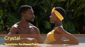  Presentation with lockdown - Presentation design having african-american-couple-in-water background and a tawny brown colored foreground