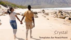  Presentation with african american black couple - Cool new slide deck with african-american-couple-walking-holding backdrop and a lemonade colored foreground