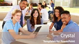  Presentation with diverse high school students - Presentation consisting of african american culture - high school students working background and a coral colored foreground