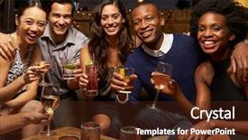  Presentation with african culture - Presentation theme consisting of african american culture - portrait of friends enjoying night background and a tawny brown colored foreground