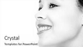  Presentation with indian woman bridal face - Slides with african american dentist - smiling young woman face background and a  colored foreground