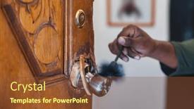  Presentation with forensic - Slide set enhanced with african-american-detective-collecting-forensic and a tawny brown colored foreground